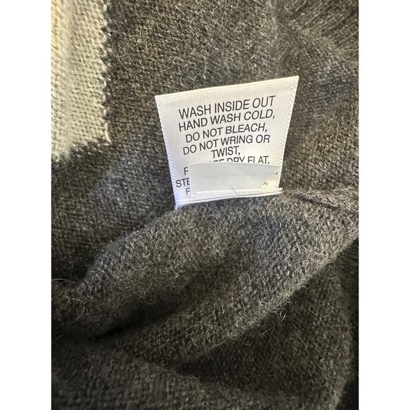 Apt 9 Cashmere Cardigan Sweater Gray Argyle Diamond Button Up Women's Size XL - Picture 15 of 16